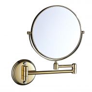 HUMAKEUP Compact Shaving Mirror Vanity Mirror 3X Magnifying Double-Sided Vanity Mirror Bathroom Telescopic Expandable Mirror