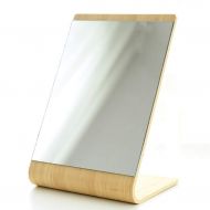 HUMAKEUP Bamboo Tabletop Mirror High Definition Real Vanity Mirror for Bedroom Bathroom Dressing Table Dressing Room (Color : A)