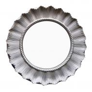 HUMAKEUP Wall Hanging Round Mirror European Porch Bathroom Vanity Mirror Wall Hanging Decoration Dressing Table Beauty Mirror Silver Multi-Size Optional