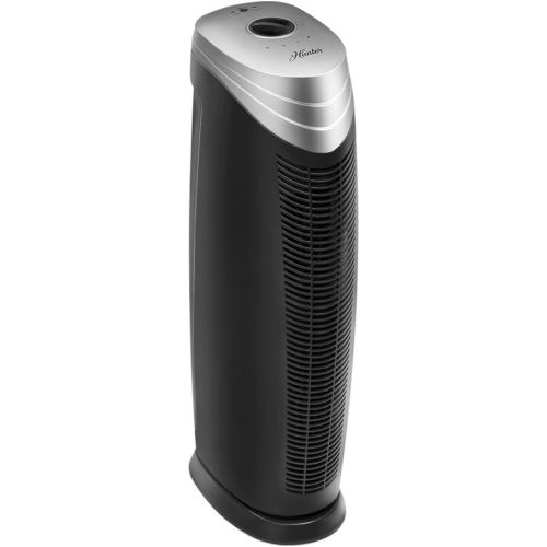  [아마존 핫딜]  [아마존핫딜]Hunter HT1701 Air Purifier with ViRo-Silver Pre-Filter and HEPA+ Filter, for Allergies, Germs, Mold, Dust, Pets, Smoke, Pollen, Odors, for Large Rooms, 27-Inch Titanium/Black Air C