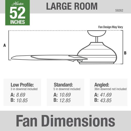  [아마존베스트]Hunter Fan Company Hunter 59262 Contemporary Modern 52``Ceiling Fan from Cassius collection in Pwt, Nckl, B/S, Slvr. finish, Matte Silver