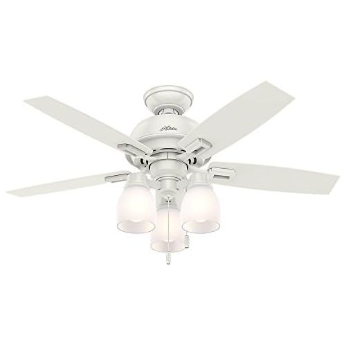  Hunter Fan Company 52229 Hunter 44 Donegan Three Fresh White Ceiling Fan with Light, BronzeDark