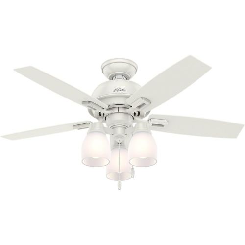  Hunter Fan Company 52229 Hunter 44 Donegan Three Fresh White Ceiling Fan with Light, BronzeDark