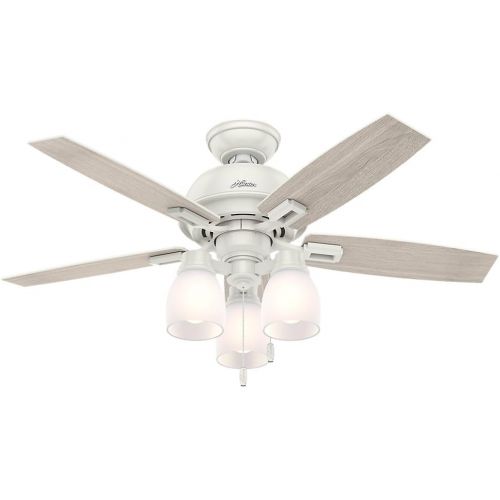  Hunter Fan Company 52229 Hunter 44 Donegan Three Fresh White Ceiling Fan with Light, BronzeDark