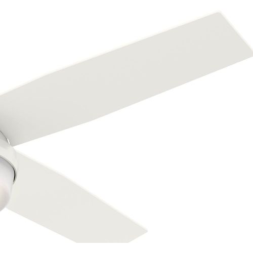  Hunter Fan Company 59252 Hunter 52 Dempsey Damp Fresh White Ceiling Fan with Light and Remote, Pwt, Nckl, BS, Slvr