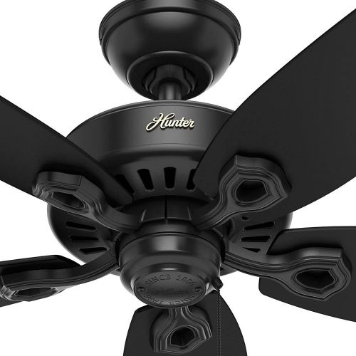  Hunter Fan Company 53294 52 Builder Elite Damp Ceiling Fan, Matte Black