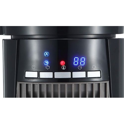  Hunter HPH15-E(Black) Vertical and Horizontal Oscillating Digital Ceramic Heater with Remote Control (Black)
