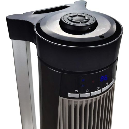  Hunter HPH15-E(Black) Vertical and Horizontal Oscillating Digital Ceramic Heater with Remote Control (Black)