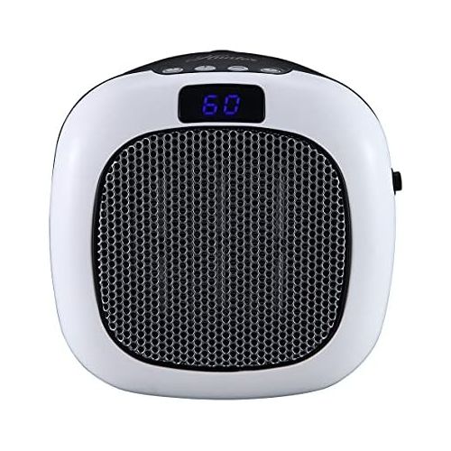  HUNTER 750W Wall Mount Space Heater-12 Hour Timer, Two Heat Settings, Digital Display, Adjustable Thermostat, White