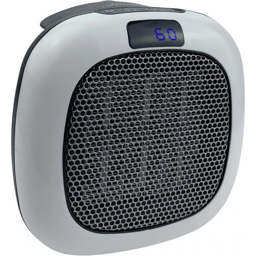  HUNTER 750W Wall Mount Space Heater-12 Hour Timer, Two Heat Settings, Digital Display, Adjustable Thermostat, White