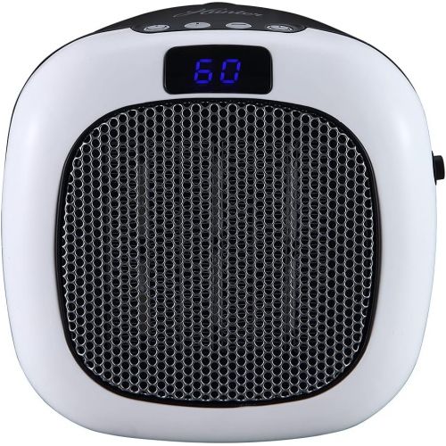  HUNTER 750W Wall Mount Space Heater-12 Hour Timer, Two Heat Settings, Digital Display, Adjustable Thermostat, White