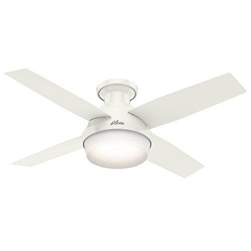  Hunter Dempsey Indoor Low Profile Ceiling Fan with LED Light and Remote Control