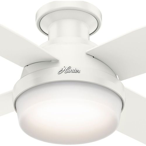  Hunter Dempsey Indoor Low Profile Ceiling Fan with LED Light and Remote Control