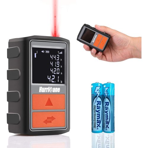  [아마존베스트]Hurricane Pocket Digital Laser Measure 95Ft M/In/Ft Mute Laser Distance Meter with 2 Battery Included,Backlit LCD Display