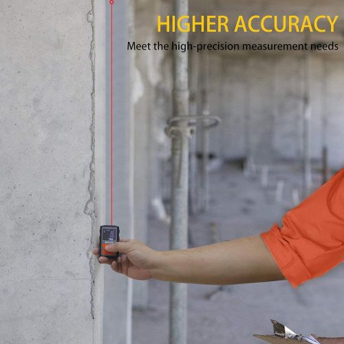  [아마존베스트]Hurricane Pocket Digital Laser Measure 95Ft M/In/Ft Mute Laser Distance Meter with 2 Battery Included,Backlit LCD Display