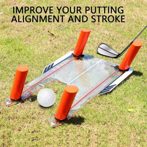 HURRISE Golf Swing Training Aid, Easy Path Top Tier Golf Pure Strike Golf Swing Training Aid Improve Ball Striking Helps Player Monitor Ball Position Swing Path and Angle of Attack for Beg