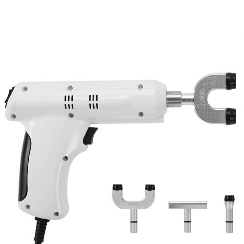  HURRISE Massage Gun,2 Types Chiropractic Tool Electric Spine Adjuster Adjusting Massager with Four Massage Heads(US)