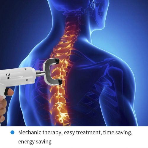  HURRISE Massage Gun,2 Types Chiropractic Tool Electric Spine Adjuster Adjusting Massager with Four Massage Heads(US)