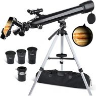 Telescope, 70mm Aperture 700mm AZ Mount Astronomical Refracting HD Telescope for Adults Kids Beginners, Telescope with Adjustable Tripod, Nylon Bag, Phone Adapter