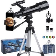 [아마존베스트]HUTACT Upgraded Telescope HD 400/70mm Telescope for Kids Adults Refractor Astronomy Telescope - Watching The Moon, Bird Watching, Viewing The Natural Scenery, Viewing The City Scenery, Wa