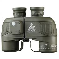 HUTACT Military Binoculars for Adults 10x50, Built-in Compass and Range Finder, for Bird Watching Large Eyepiece Lens, Large Field of Vision, Suitable for Hunting, Cross-Country an