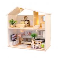 HUVE Hand DIY Houses-Wood Craft Construction Kit-Wooden Model Building for Birthday Gift and Home Decoration