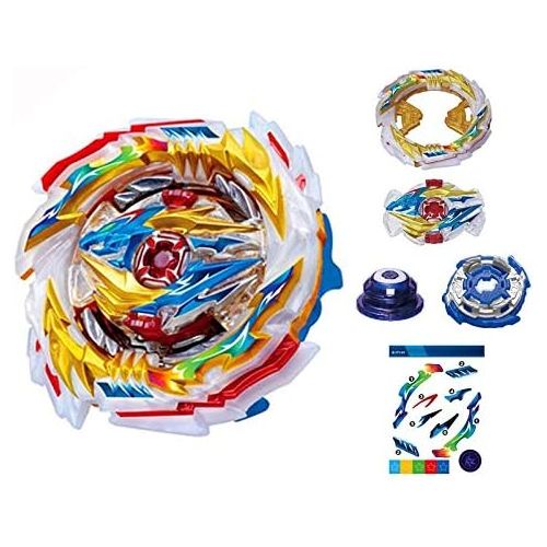  [아마존베스트]HUXICUI 4 Pieces BEY Burst Blade Battle Latest Set, Burst Battling Tops, Kids Boys Birthday Christmas Party Gift Idea