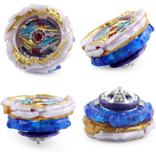  [아마존베스트]HUXICUI 4 Pieces BEY Burst Blade Battle Latest Set, Burst Battling Tops, Kids Boys Birthday Christmas Party Gift Idea