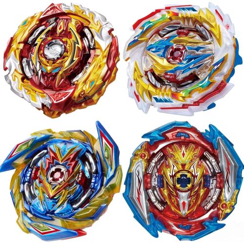  [아마존베스트]HUXICUI 4 Pieces BEY Burst Blade Battle Latest Set, Burst Battling Tops, Kids Boys Birthday Christmas Party Gift Idea