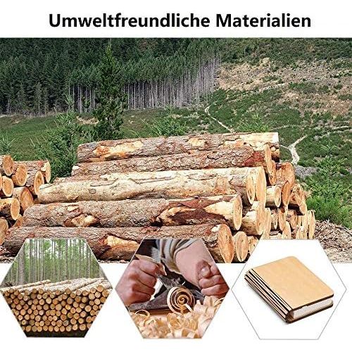  HUYOZOY Holz Buch Lampe, Mini Folding Buch Licht magnetische USB wiederaufladbare 880mAh Lithium-Batterien LED Schreibtisch Tischlampe fuer Dekor, Jubilaum warmes Weiss