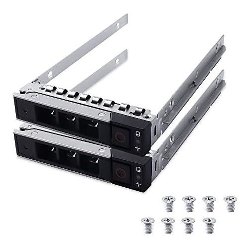  HUYUN 2pcs Pack 2.5 DXD9H SAS SATA Hard Drive Caddy Tray Enclosure Compatible for Dell PowerEdge Servers 14th Gen R440 R640 R740 R740xd R840 R940 R6415 R7415 R7425