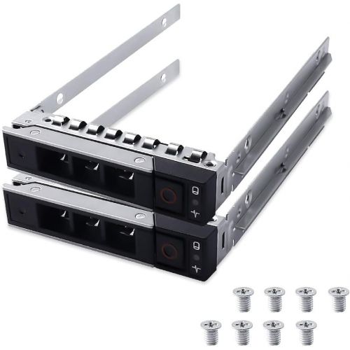  HUYUN 2pcs Pack 2.5 DXD9H SAS SATA Hard Drive Caddy Tray Enclosure Compatible for Dell PowerEdge Servers 14th Gen R440 R640 R740 R740xd R840 R940 R6415 R7415 R7425