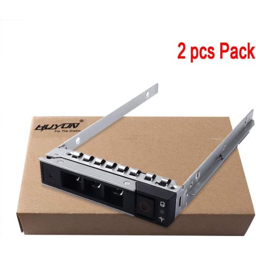  HUYUN 2pcs Pack 2.5 DXD9H SAS SATA Hard Drive Caddy Tray Enclosure Compatible for Dell PowerEdge Servers 14th Gen R440 R640 R740 R740xd R840 R940 R6415 R7415 R7425