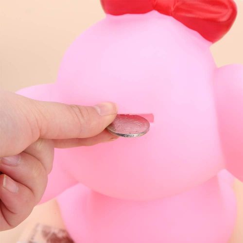  [아마존베스트]H&W Cartoon Elephant Coin Bank(B), Can Store 900 Coins, Money Box, Piggy Bank, Best Gift Kids, Girls, Pink (WK3-D3)