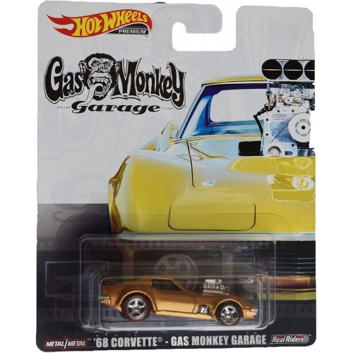  Hot Wheels Premium [Gold] 68 Corvette Gas Monkey Garage