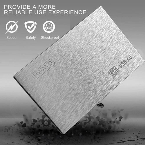  HWAYO 60GB Ultra Slim Portable External Hard Drive USB3.0 2.5 HDD Storage for PC, Desktop, Laptop, MacBook, Chromebook