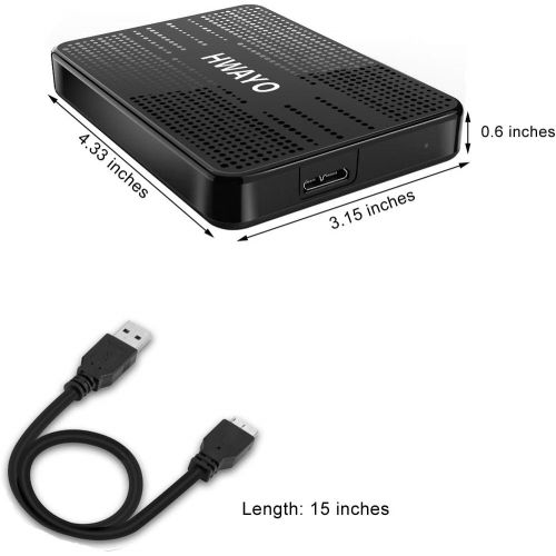  HWAYO 60GB Portable External Hard Drive Ultra Slim 2.5 USB 3.0 60GB HDD Storage for PC, Desktop, Laptop, MacBook, Chromebook