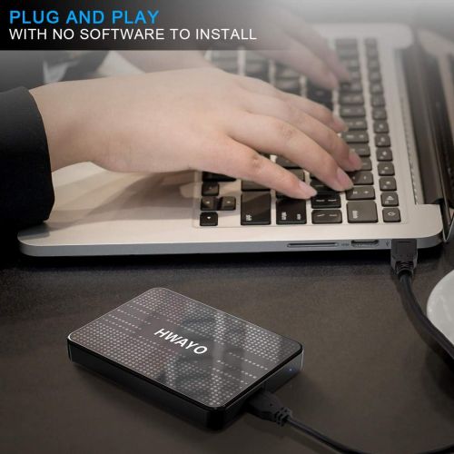  HWAYO 60GB Portable External Hard Drive Ultra Slim 2.5 USB 3.0 60GB HDD Storage for PC, Desktop, Laptop, MacBook, Chromebook