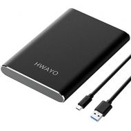 HWAYO 1TB Portable External Hard Drive, USB3.1 Gen 1 Type C Ultra Slim 2.5 HDD Storage Compatible for PC, Desktop, Laptop, Mac, Xbox One (Black)