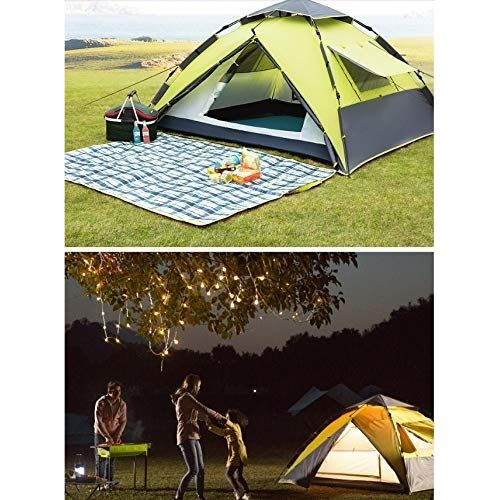  HWL Luxus Outdoor Wasserdichte Vierjahreszeiten Familien Camping und Winter Baumwolle Leinwand Zelt mit Tuer und Windows