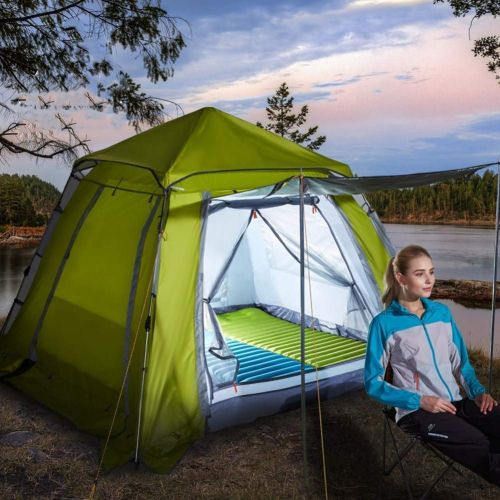  HWL Instant Portable Outdoor-Zelt, Regenschutz mit Fenster - fuer Camping & Strand - einfache Einrichtung, faltbar mit Tragetasche - leicht und robust