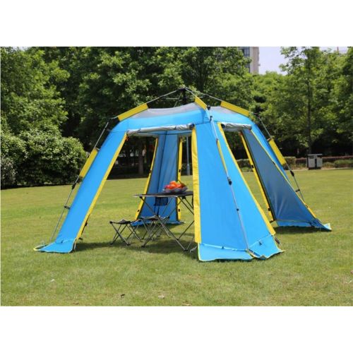  HWL Instant Portable Outdoor-Zelt, Regenschutz mit Fenster - fuer Camping & Strand - einfache Einrichtung, faltbar mit Tragetasche - leicht und robust