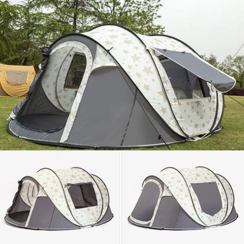  HWL 3-4 Saison 2 3 Personen Leichtes Backpacking Zelt Winddicht Camping Zelt Markise Familienzelt Zwei Tueren Doppelschicht mit Aluminiumstangen fuer Outdoor Camping Familien Strand