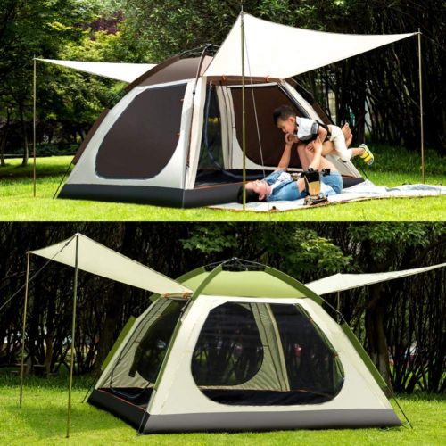  HWL 3-4 Personen Camping Zelt Backpacking Zelte Hexagon Wasserdichte Kuppel Automatische Pop-Up Outdoor Sports Zelt Camping Sonnenhuetten