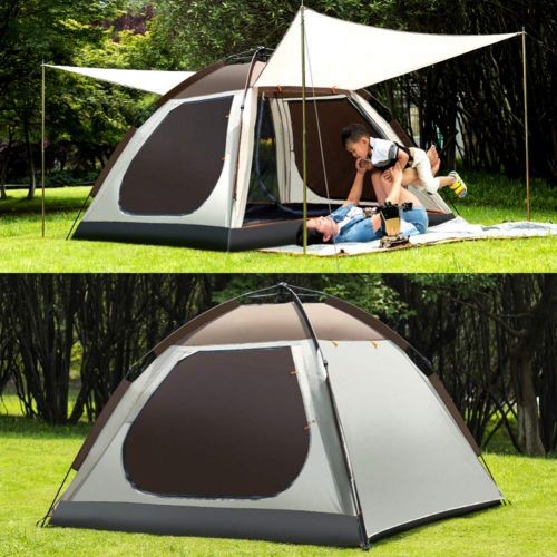  HWL 3-4 Personen Camping Zelt Backpacking Zelte Hexagon Wasserdichte Kuppel Automatische Pop-Up Outdoor Sports Zelt Camping Sonnenhuetten