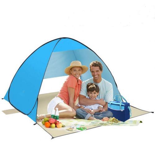  HWL UPF 50+ Easy Pop Up 3-4 Personen Strandzelt Sofort Sun Shelter Zelt Sonnenschutz Babyhimmel