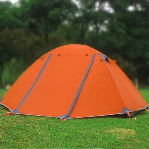  HWL 2-3-4 Person 3 Saison Camping Zelt Doppeltueren Leichte Wasserdichte Doppelschicht Backpacking Zelt fuer Camping Wandern