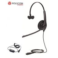 HWUSA Polycom Compatible Jabra 1500 MONO Direct Connect Headset with Smart Cord | SoundPoint IP Phones: IP450, IP500s, IP601, IP650, IP670, VVX 150, 250, 300s, 400s, VVX500, VVX600, VVX1