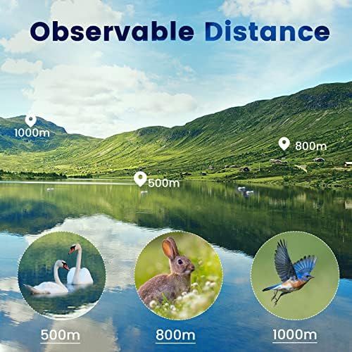  [아마존베스트]HWeggo Monocular Field Glasses, Monocular Telescope Mobile Phone Telescope 40 x 60 HD with Mobile Phone Holder Tripod for Climbing Hunting Bird Watching