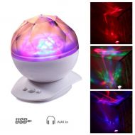 HXMSXROMID Projector Night Light for Kids Children Color Change Bedside Mood Lights with 8 Lighting Mode and Speaker LED Music Atmosphere Lamp as Sleep Aid in Bedroom Living Room